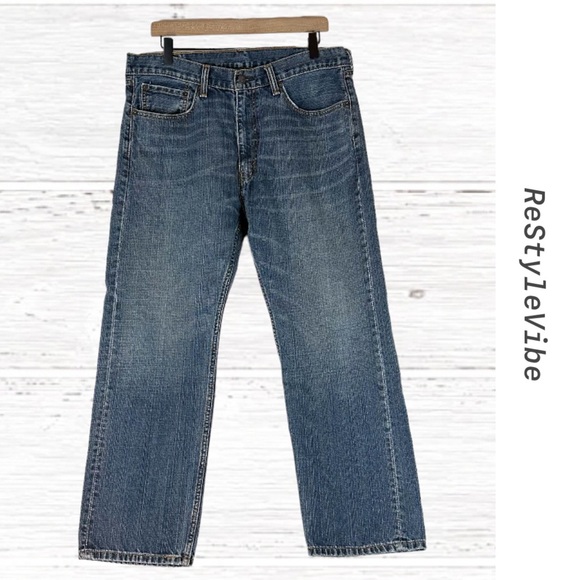LEVI’S Men’s Size 36x29 Denim Jeans 505 Red Tab Regular Fit Style Straight Leg - Picture 1 of 15